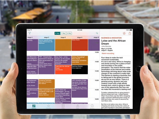 Screenshot of the Bits & Bäume App